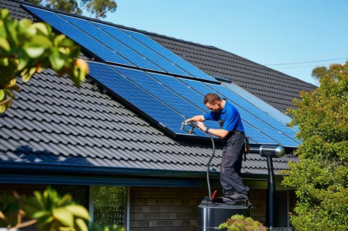 Schéma expliquant le fonctionnement d'un chauffe-eau solaire.